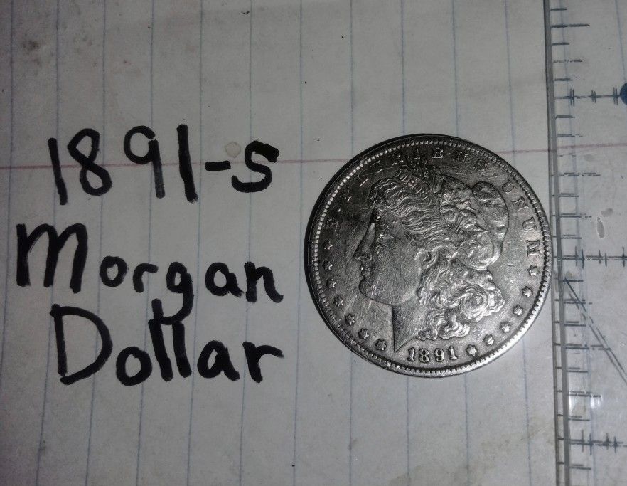 1892 -s Morgan Silver Dollar Coin
