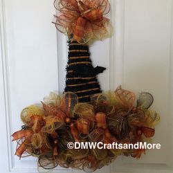 Halloween Witch Hat Wreath