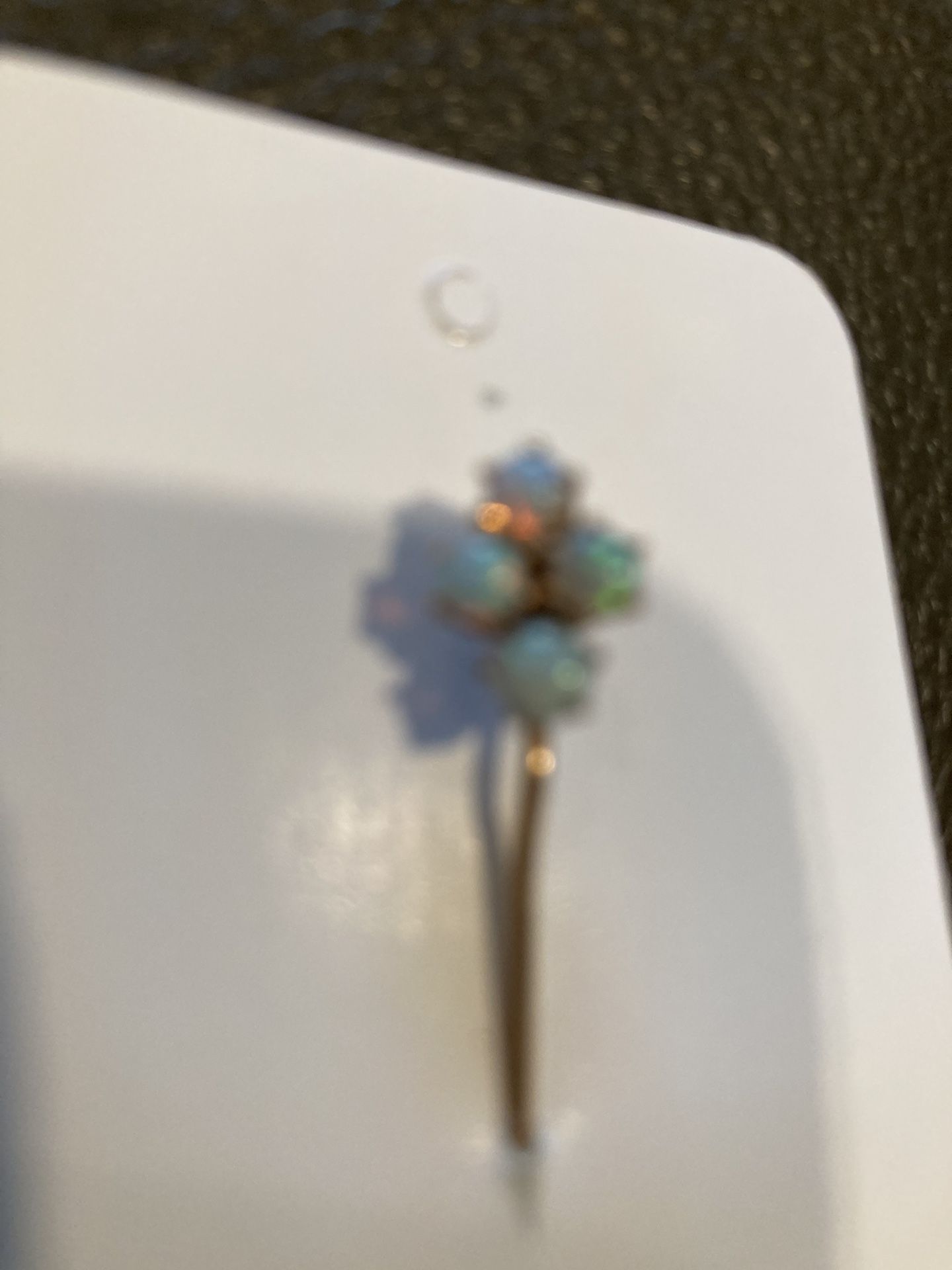 10k Yellow Gold & Opal Stick Pin Art Nouveau