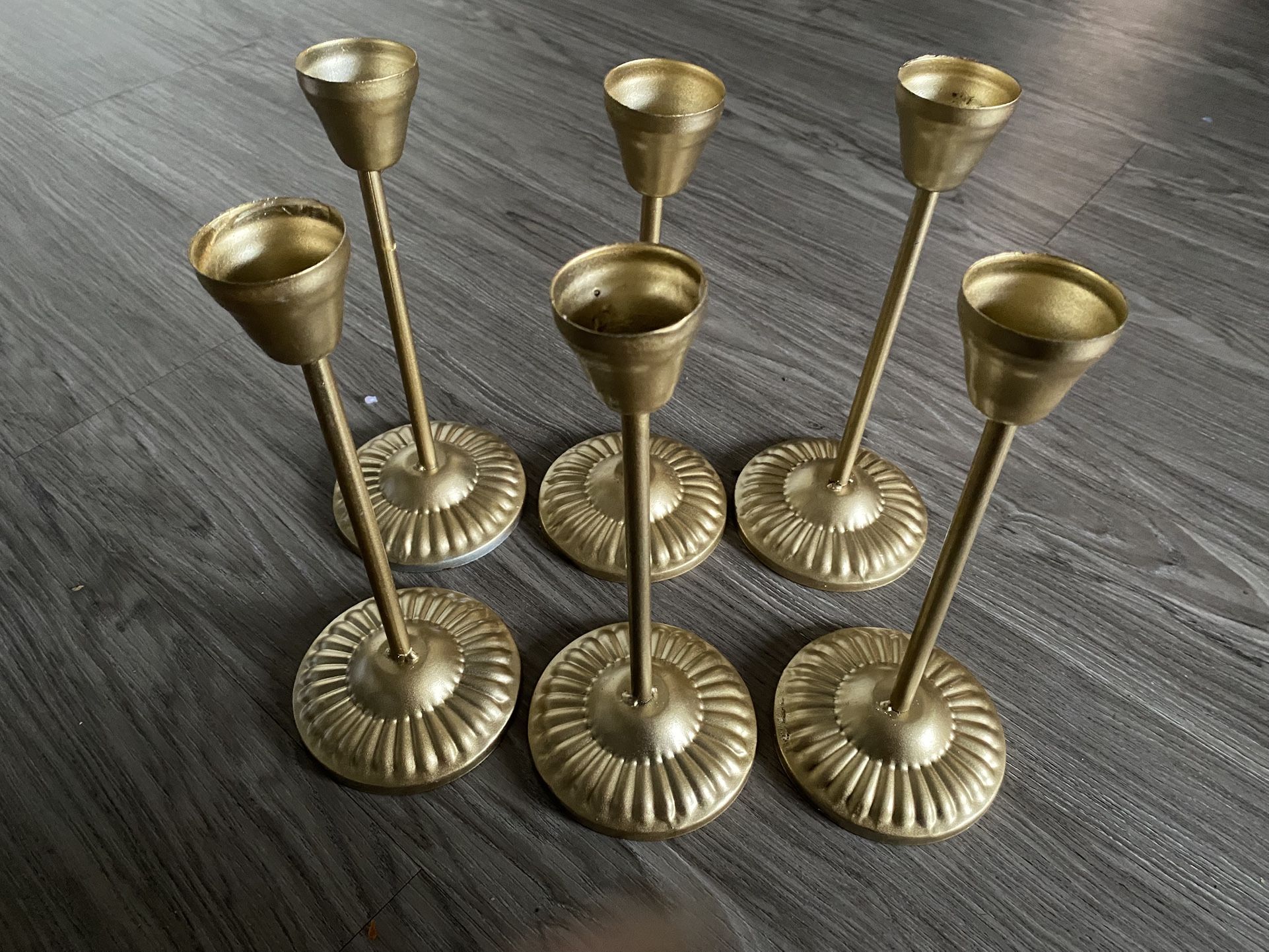 6 Candles And Candle Holders