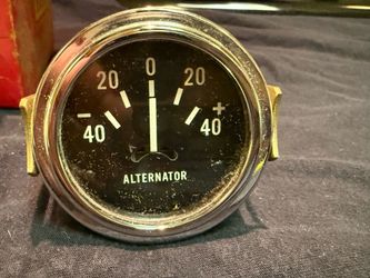 NOS vintage Stuart Warner alternator, ammeter gauge