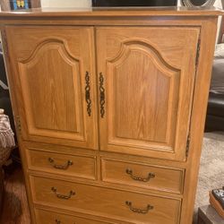 Old Wooden Tv Armoire