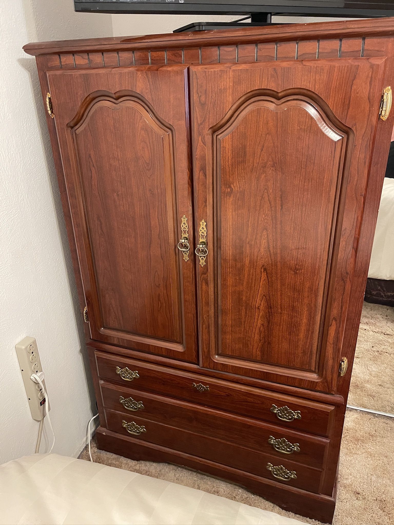 Beautiful Cherry Wood Armoire -New Condition