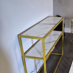 Behind Couch Table, Simple Style, for Living Room, Hallway, Entryway, Foyer, Marble and Gold 