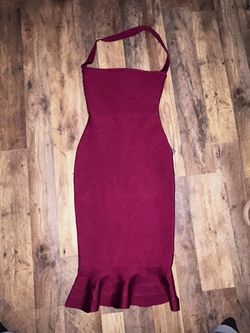 Burgundy dress
