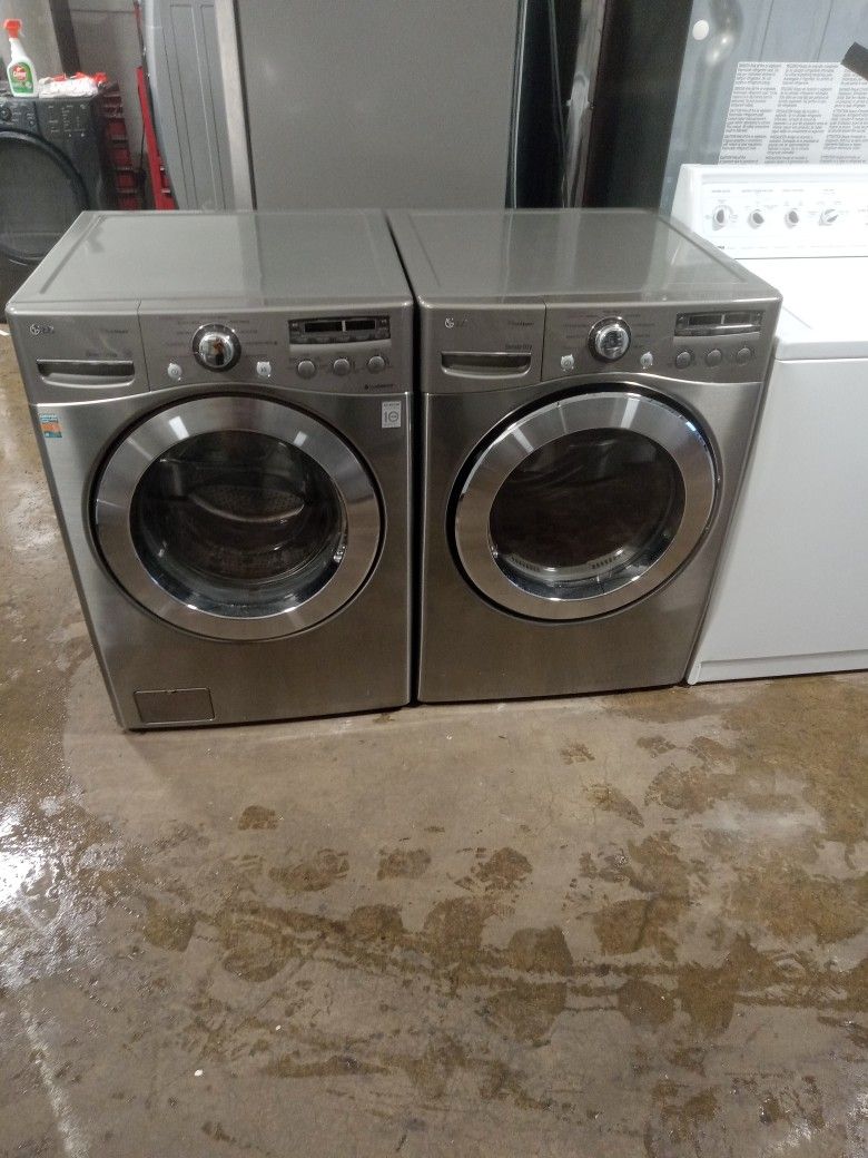 LG Washer And Dryer Matching Set Stainless Steel Tub Gorgeous Complete 30 Day Warranty Free Delivery Vancouver Area