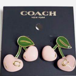 Coach Pink Cherry Earrings 