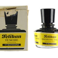 Vintage Pelikan No. 17 Black Drawing Ink No. 517 - NEW old stock