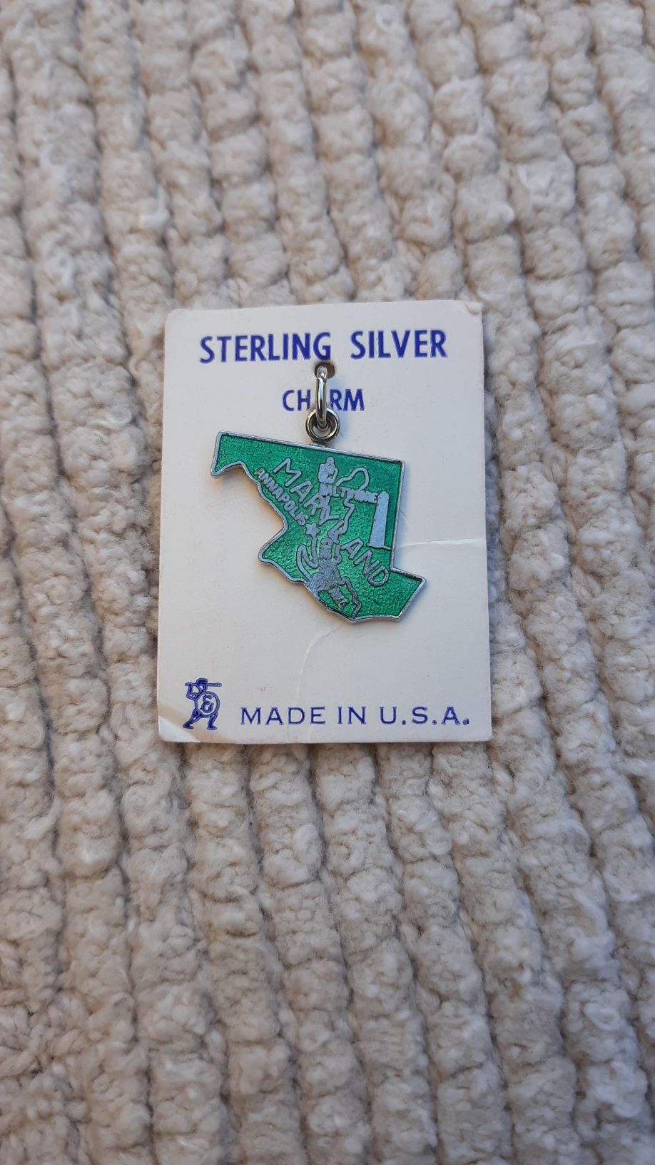Maryland State Sterling Silver Charm