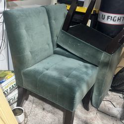 4 Velvet Tufted Parsons Dining Chairs 