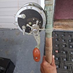 Antique Big Game Fishing Rod And Reel 