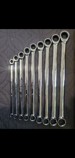 Extra-Long Ratchet Wrench Set, 8–22 mm Double-Ended Metal, 9-Piece $79 Firm Price