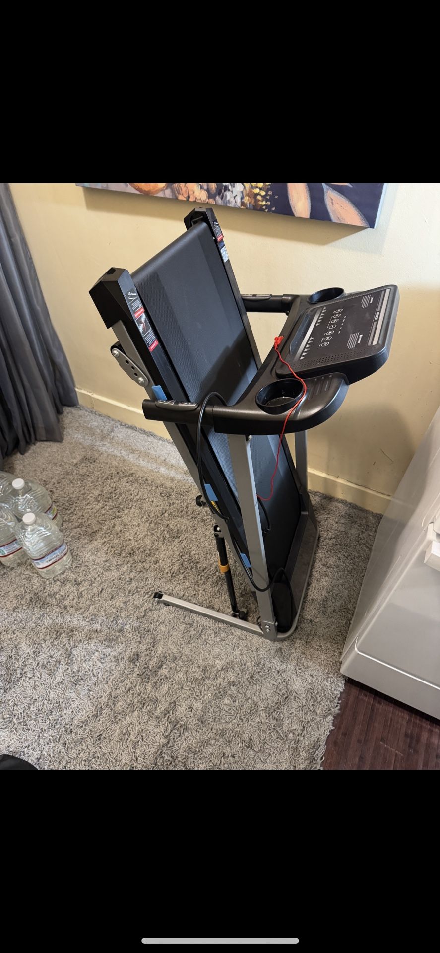 Electric Treadmill And 10lb Dumbbells