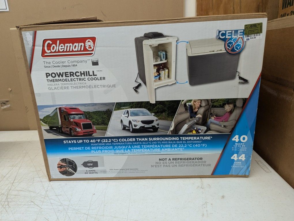 Coleman Camping 40 Qt Powerchill Fridge Cooler