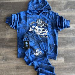 Hellstar Sports Blue Hoodie & Jogger Set – New With Tags – Rare Color