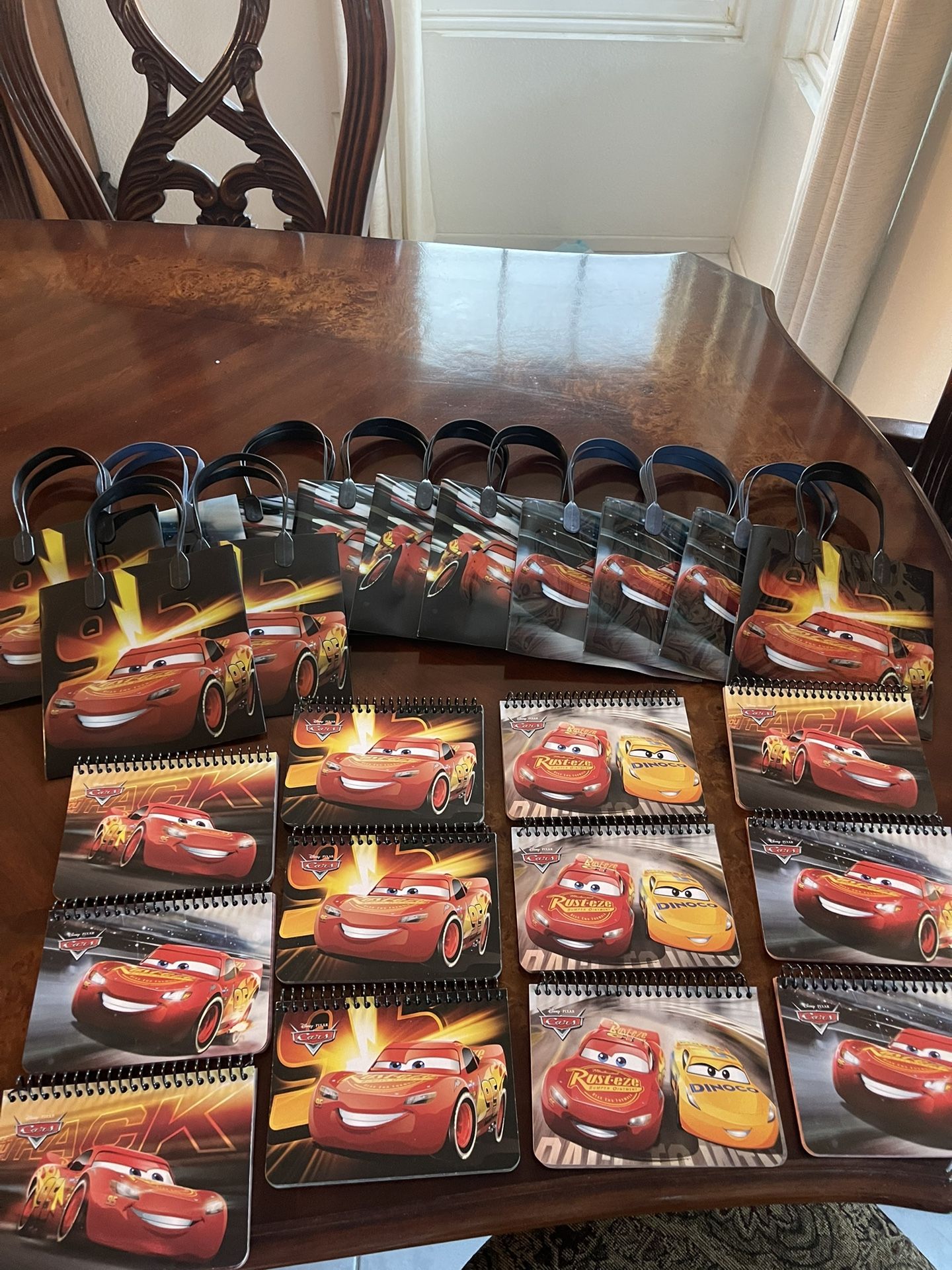 24 Pieces Of Cars Party Bags and Note Pads