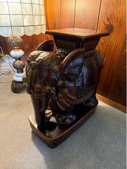 Glazed ceramic elephant