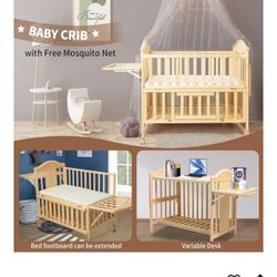 Baby Crib And With New Mattress 