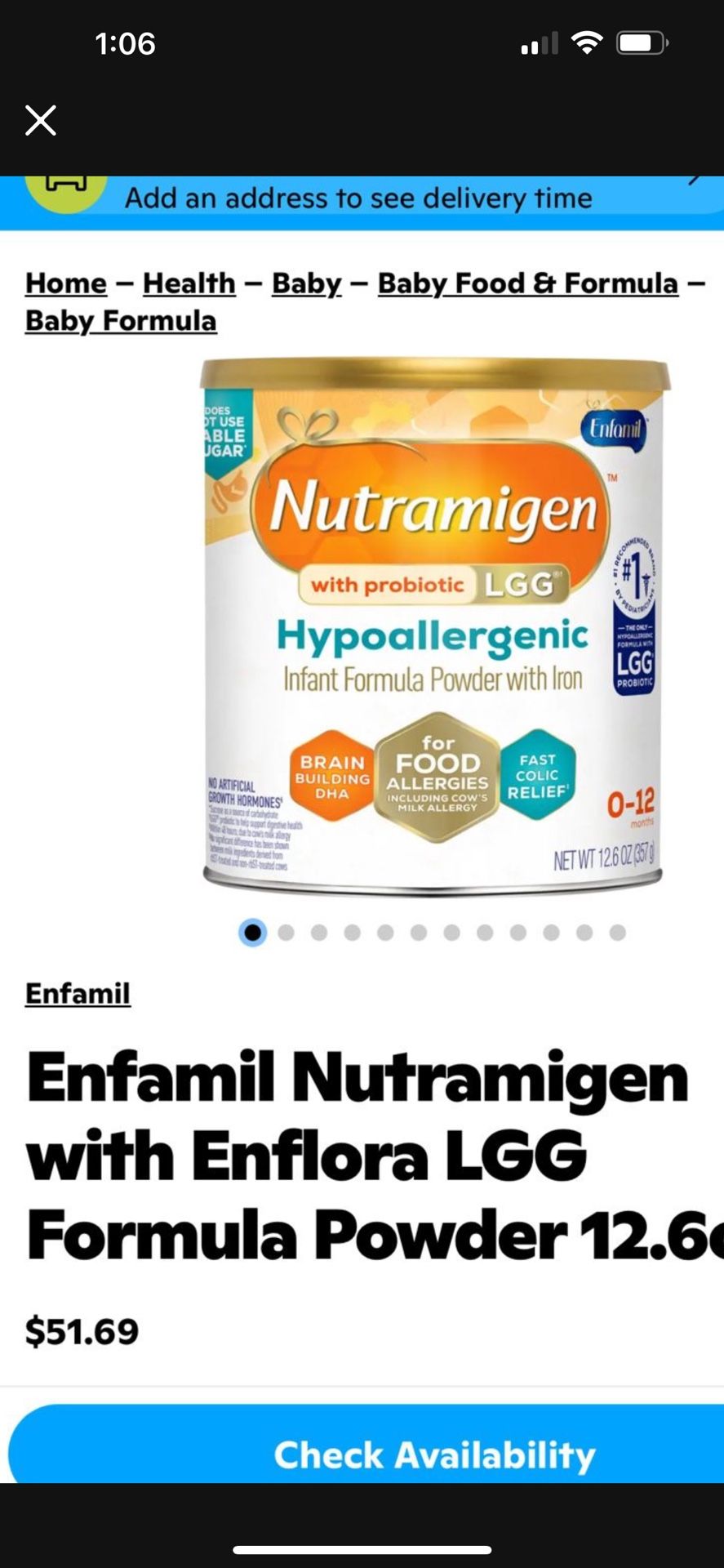 Nutramigen Cans