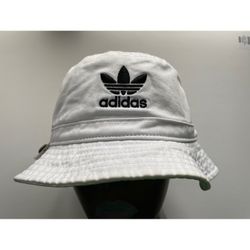 Adidas Originals Washed Bucket Hat White/Black New With Tags OSFA