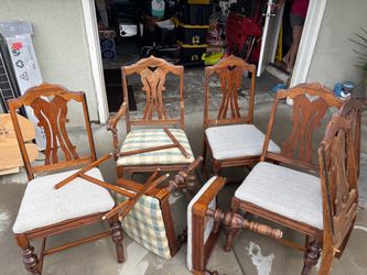 Set of 6 Antique Chairs – Great Restoration Project