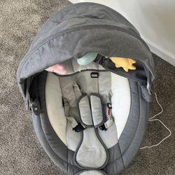 Jool Baby Nova Swing for Newborns - Electric Motorized Infant Swing, Bluetooth Music, 10 Preset Melodies, Remote (Updated Model, Gray)