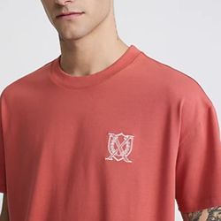 Express Embroidered X Logo Streetwear Premium Weight Cropped Loose T-Shirt Small