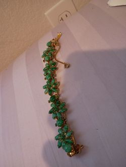 Rare Real Jade 18k Vermiel Bracelt