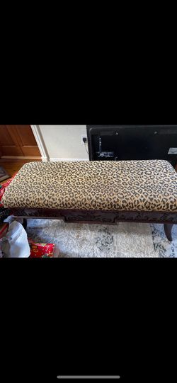 Leopard Print Bench