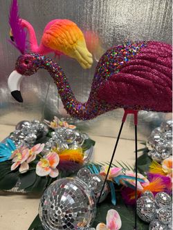 Flamingo/Disco Ball Centerpiece E