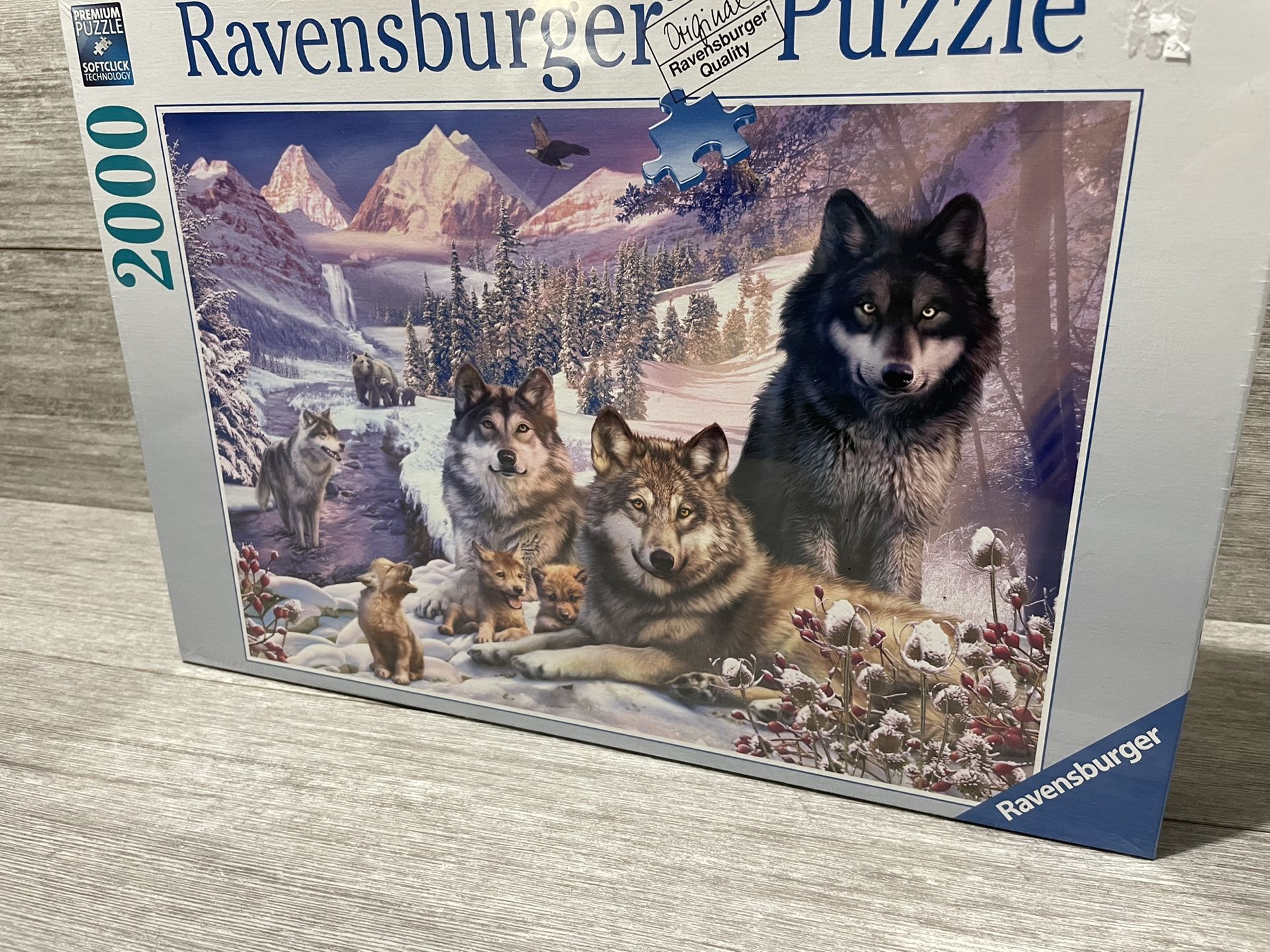 Ravensburger 16012 Wolves 2000 Piece Puzzle- Softclick Technology 29.5"x30.5"