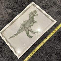 Glass Dino Wall Decor