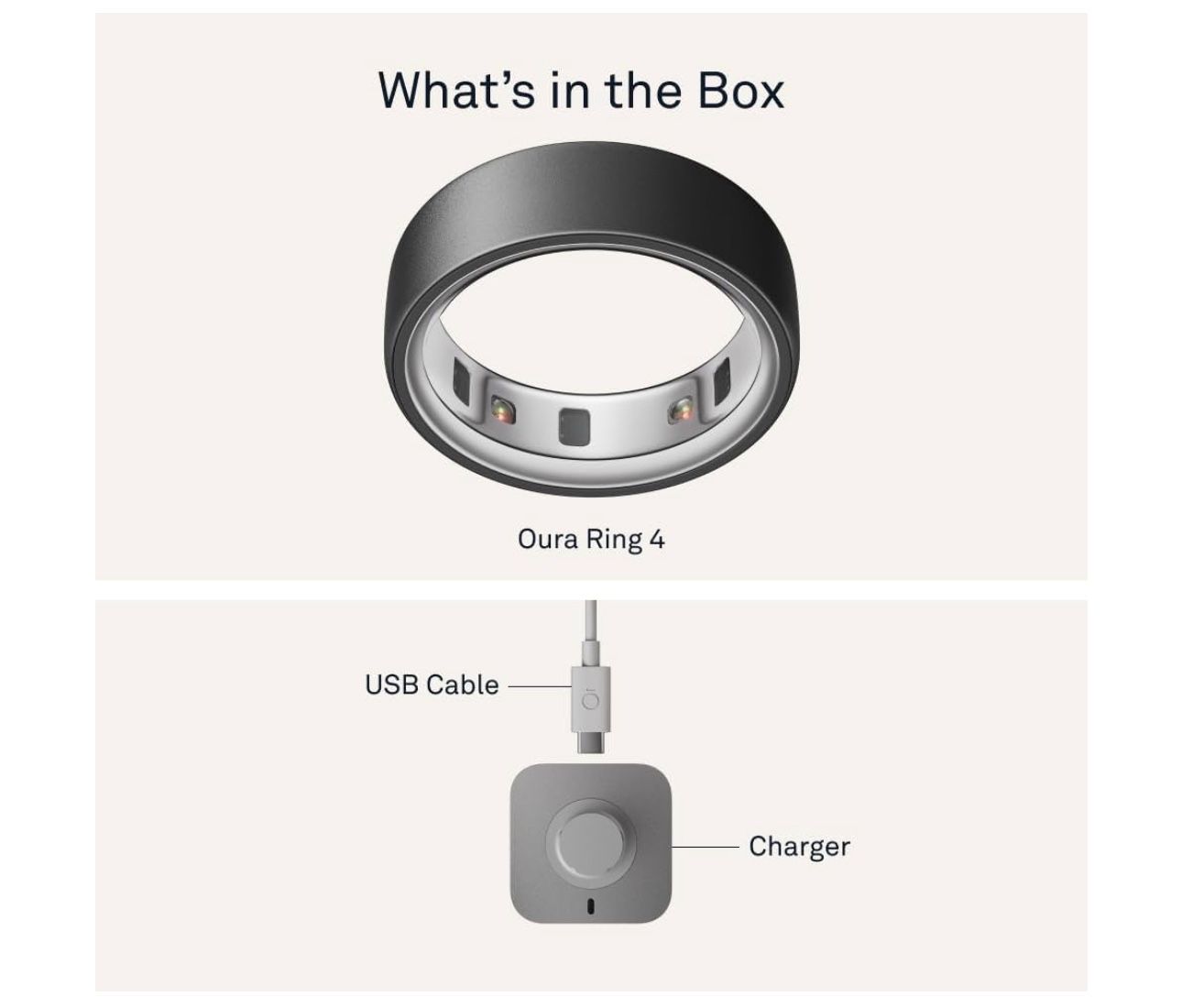 Oura Ring 4, Stealth, 99% New