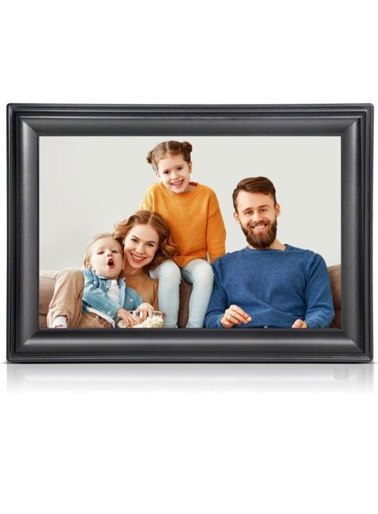 10.1 Inch WiFi Digital Picture Frame, 1280x800HD IPS Touch Screen Digital Photo Frame Electronic,16GB Memory, Auto-Rotate, Wall Mountable, Share Photo