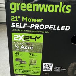 Greenworks 48V (2x24V) 21” Self-Propelled Lawn Mower - New