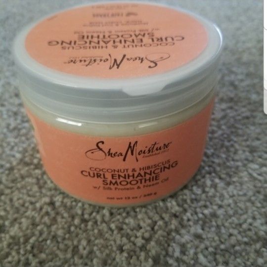 12 Oz Container of Shea Moisture Coconut & Hibiscus Curl Enhancing Smoothie.