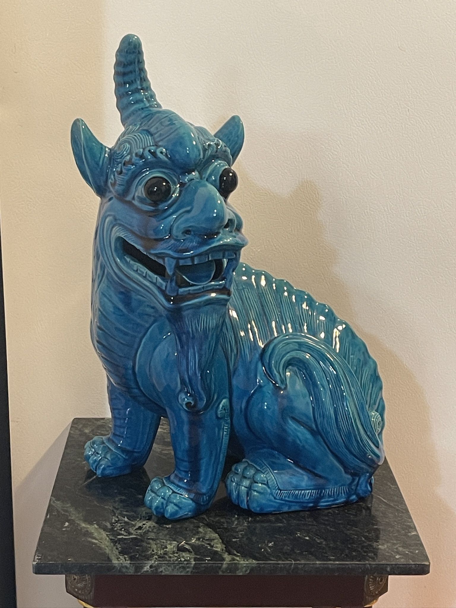 Blue Glazed PiXiu Figure