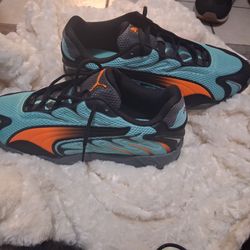 Puma Low-Top Sneakers Teal Orange Black
