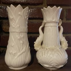 Beleek China (2) pieces appr 7” x2.5-3”