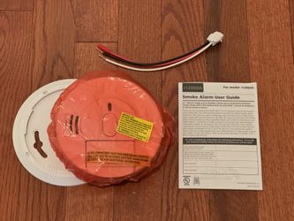 Kidde Firex Smoke Detector, Hardwired with 9-Volt Battery Backup & Front Load Battery Door, Adapters Included, Smoke Alarm