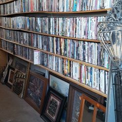 cds, video games, board games, furniture,  lamps,  lots of stuff,  at Bussey's flea market booths P115 and P116 