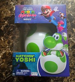 Hatchin' Yoshi 6" Egg The Super Mario Galaxy Movie, Interactive Yoshi In Hand
