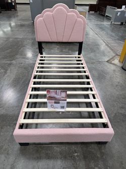 Twin Bed Frame in Pink