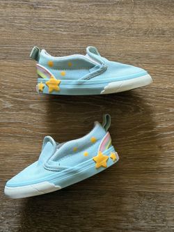 Slip on Shooting star light blue toddler vans