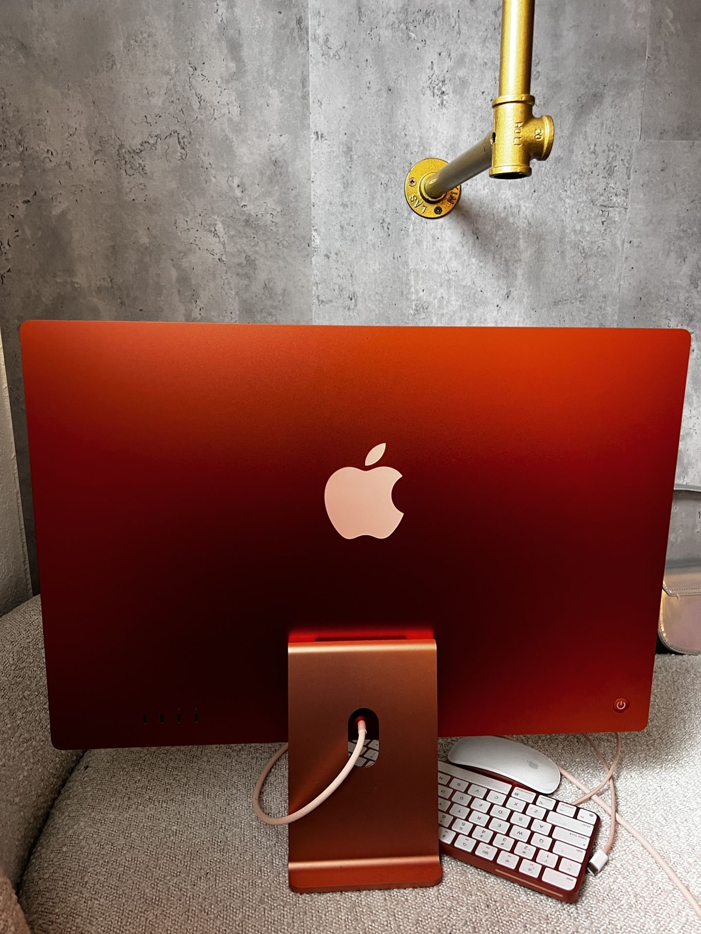 Orange iMac Desktop