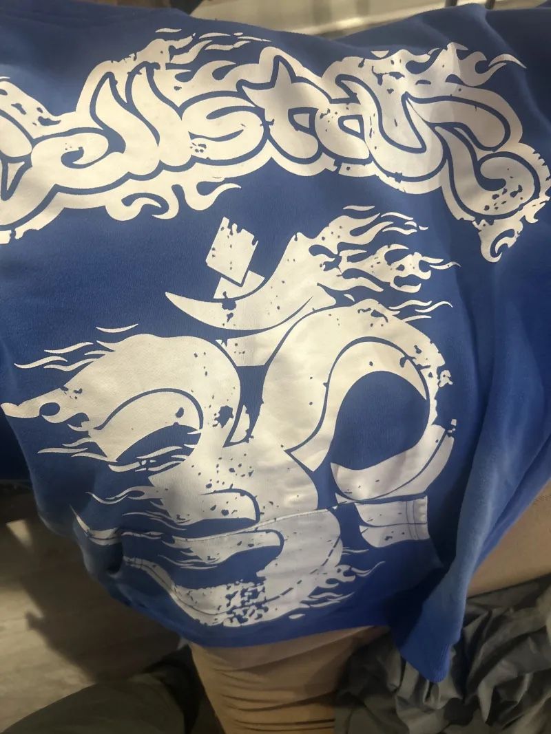 Blue hell star hoodie