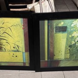 Large wooden frame pictures