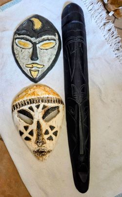 African mask art lot of 3