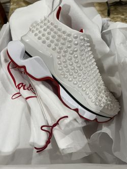 CHRISTIAN LOUBOUTIN Spike studded neoprene trainers