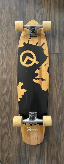 Quest Complete Long Board - Black Splash Graphic